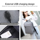 15.6 Laptop Backpack with Usb Charging - Waterproof Oxford Cloth Large Capacity - Grey