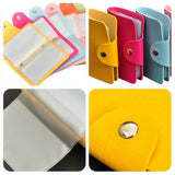 3 Pcs Upgraded Card Bag Transparent Business Card Holder With 12 Slots - Orange - Close-Up Angle