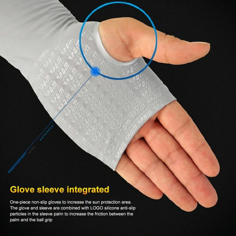 Breathable Golf Sunscreen Sleeve - Fluorescent Green - Grey
