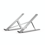 Adjustable Laptop Stand - Portable Folding Height Increase Heat Dissipation - Grey - Side View