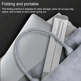 Adjustable Laptop Stand - Portable Folding Height Increase Heat Dissipation - Grey - Low Angle