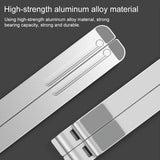 Adjustable Laptop Stand - Portable Folding Height Increase Heat Dissipation - Grey - Extra Image