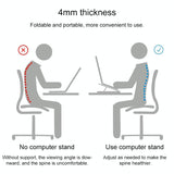 Adjustable Laptop Stand - Portable Folding Height Increase Heat Dissipation - Grey - Top-Down View