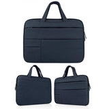 14 Inch Laptop Tablet Bag With Multiple Pockets And Soft Handle - Grey - Side View