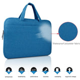 14 Inch Laptop Tablet Bag With Multiple Pockets And Soft Handle - Grey - Rear View