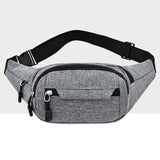 Waterproof Multi Pocket Chest Bag For Sports - Grey
