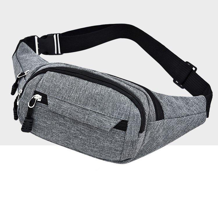 Waterproof Multi Pocket Chest Bag For Sports - Grey