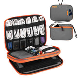 Portable Multi-functional Headphone Charger and Data Cable Storage Bag - 25 x 18 x 5cm - Grey