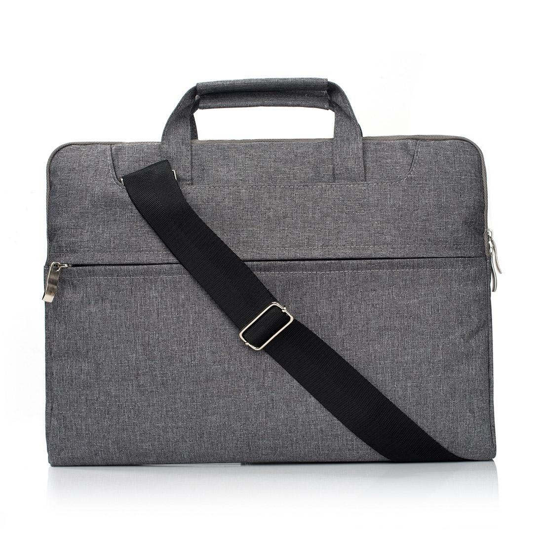 13.3 Inch Laptop Bag - Portable one Shoulder Zipper Design for Macbook Samsung Sony Dell Alienware Chuwi Asus Hp - Grey