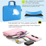Portable Air Permeable Handheld Sleeve for Macbook Air / Pro and Laptops - 38x27.5x3.5cm 15.4 Inch - Grey - Rear View