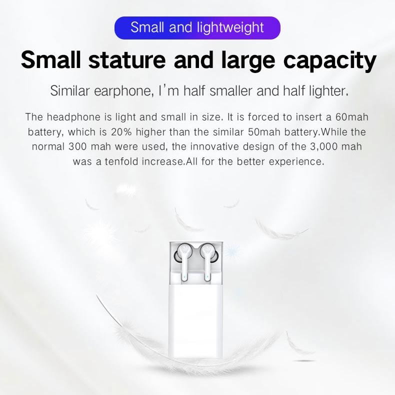 Wireless 3d Stereo Earphones with Bluetooth 5.0 - Black
