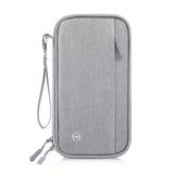 Clutch Bag For Passports Cards & Documents Grey - Side View