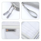 Clutch Bag For Passports Cards & Documents Grey - Close-Up Angle