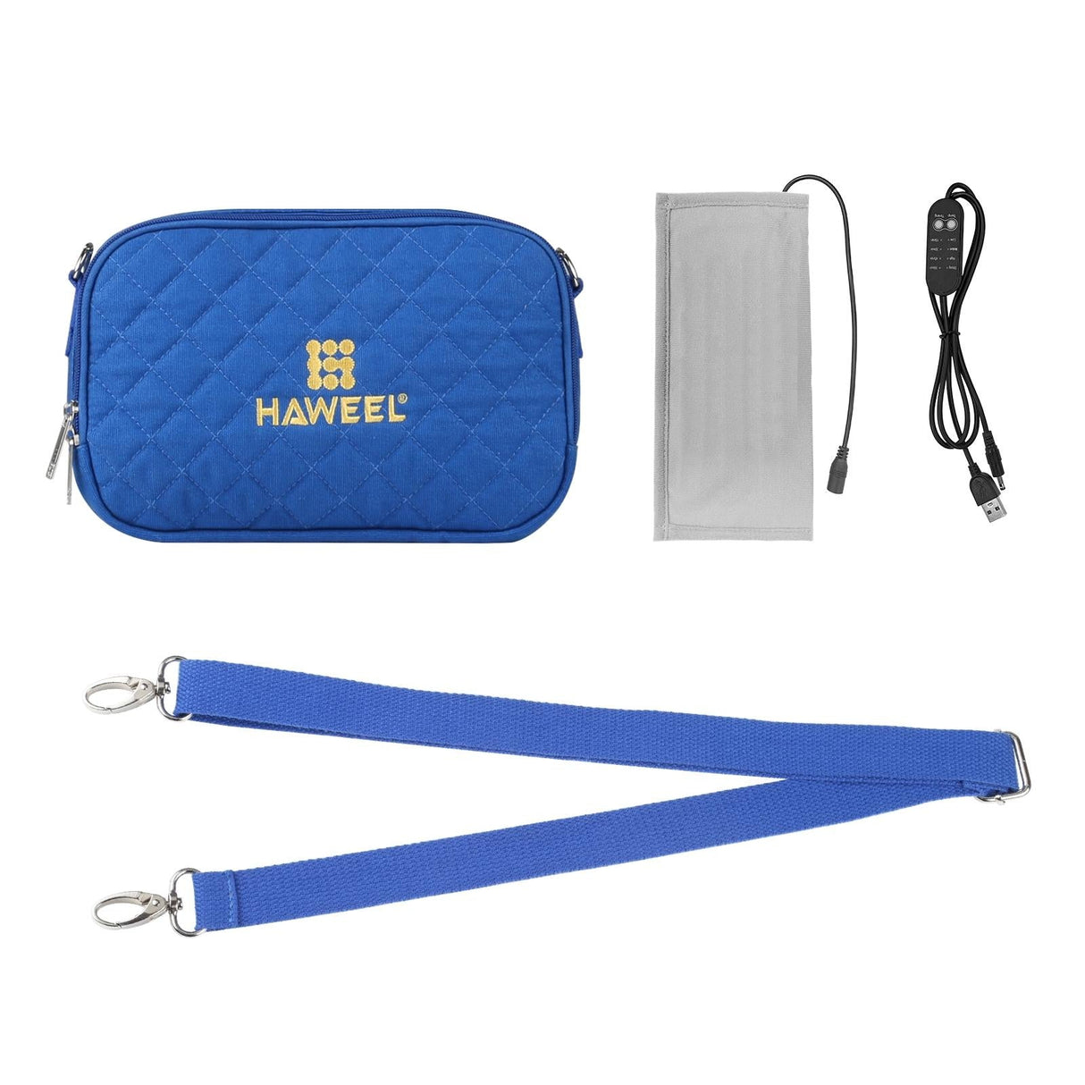 Small Messenger Bag With Tablet And Phone Warmer - Grey