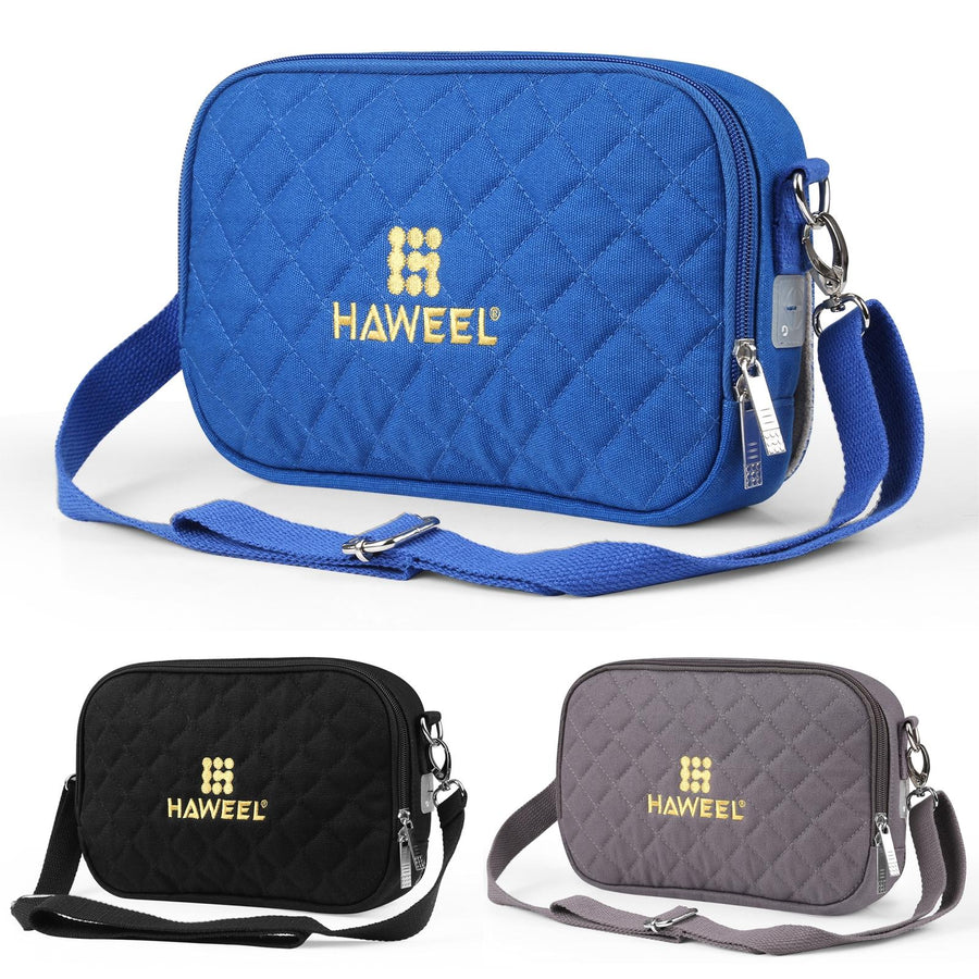 Small Messenger Bag With Tablet And Phone Warmer - Grey
