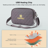 Small Messenger Bag With Tablet And Phone Warmer - Grey - Extra Image