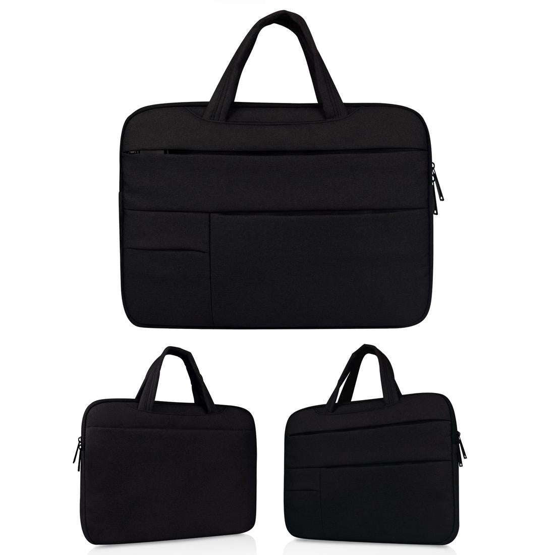 15.6 Inch Laptop Tablet Bag with Multiple Pockets and Soft Oxford Cloth Handle - Grey