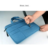 15.6 Inch Laptop Tablet Bag with Multiple Pockets and Soft Oxford Cloth Handle - Grey
