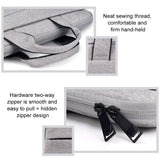 Portable Laptop Tablet Bag - 15.4 Inch Double Side Pockets Soft Handle Oxford Cloth - Grey