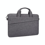 Portable Laptop Tablet Bag - 15.4 Inch Double Side Pockets Soft Handle Oxford Cloth - Grey