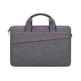 Portable Laptop Tablet Bag - 15.4 Inch Double Side Pockets Soft Handle Oxford Cloth - Grey