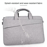 Portable Laptop Tablet Bag - 15.4 Inch Double Side Pockets Soft Handle Oxford Cloth - Grey