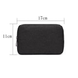 Versatile Headphone Charger & Data Cable Storage Bag - 17 x 11.5 x 5.5cm - Grey - Side View