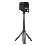 Mini Tripod for Gopro Insta360 Dji Action Cameras - Grey - Close-Up Angle