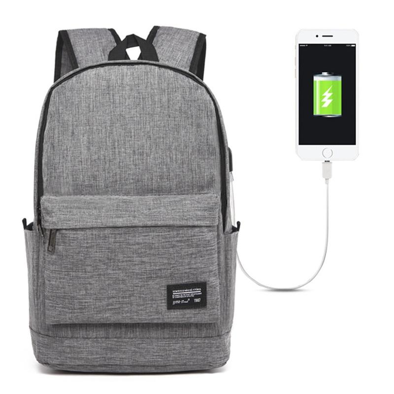 Multi-function Laptop Backpack with Usb Port - Fits 15.6 Devices - Oxford Cloth - 45x31x16cm - Grey