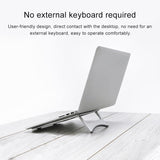Portable Aluminum Laptop Stand - Simple & Stylish - Grey - Close-Up Angle