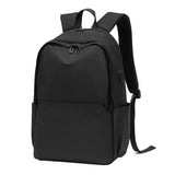 Multifunctional Fabric Oxford Laptop Backpack - Grey - Front View