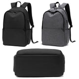Multifunctional Fabric Oxford Laptop Backpack - Grey - Side View