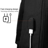 Multifunctional Fabric Oxford Laptop Backpack - Grey - Close-Up Angle
