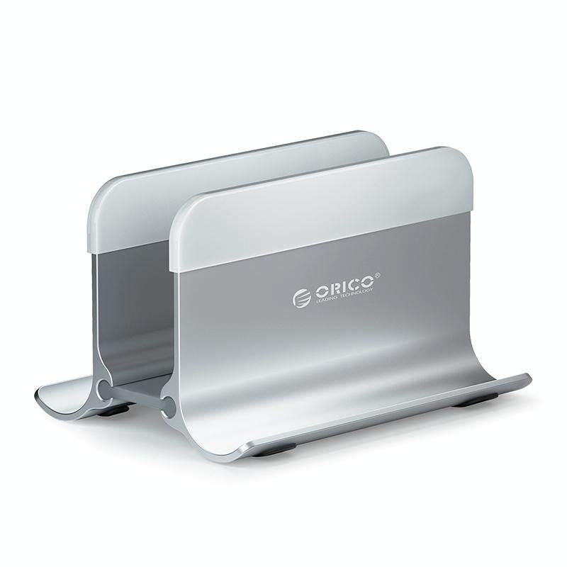 Space-saving Vertical Laptop Stand - Compact Design - Grey