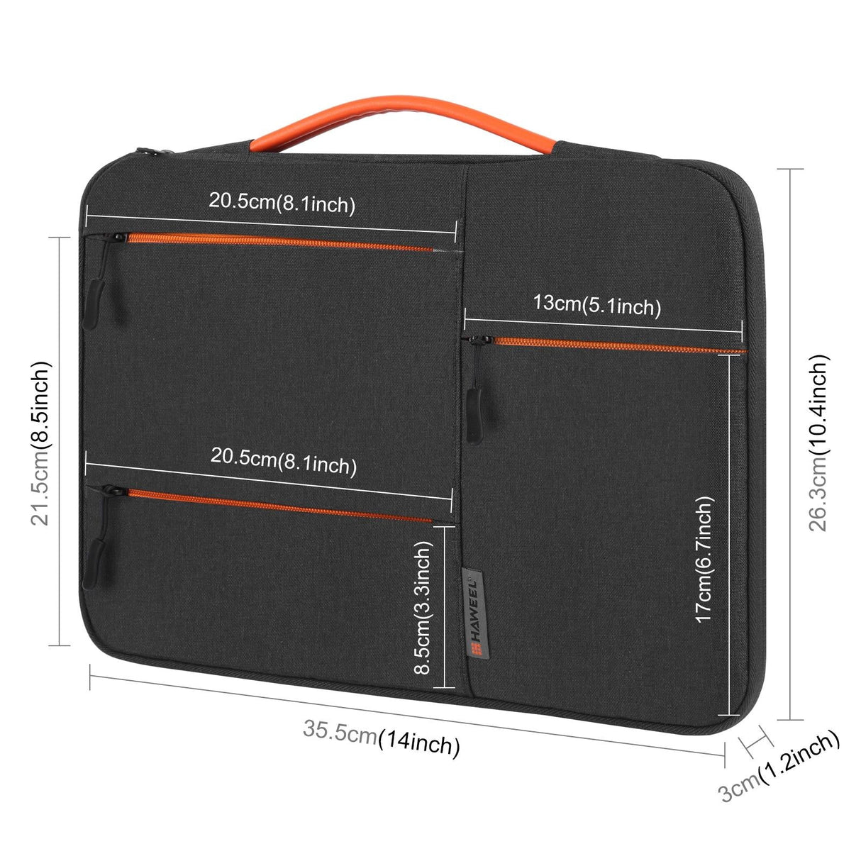 14-15 Inch Laptop Sleeve Briefcase For Macbook Samsung Thinkpad Sony Dell Alienware Chuwi Asus Hp - Grey