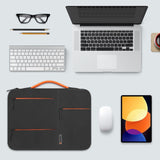 14-15 Inch Laptop Sleeve Briefcase For Macbook Samsung Thinkpad Sony Dell Alienware Chuwi Asus Hp - Grey - Low Angle