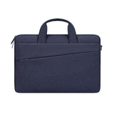 Portable Laptop Tablet Bag - 15.6 Inch Double Side Pockets Soft Handle Oxford Cloth - Deep Space Gray - Grey - Side View