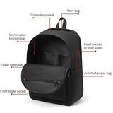 Multifunctional Oxford Laptop Backpack - Cxs-8106 - Grey - 45-Degree Angle