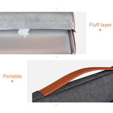 Stylish Laptop Handbag for Macbook & More - Polyester & Nylon - Grey