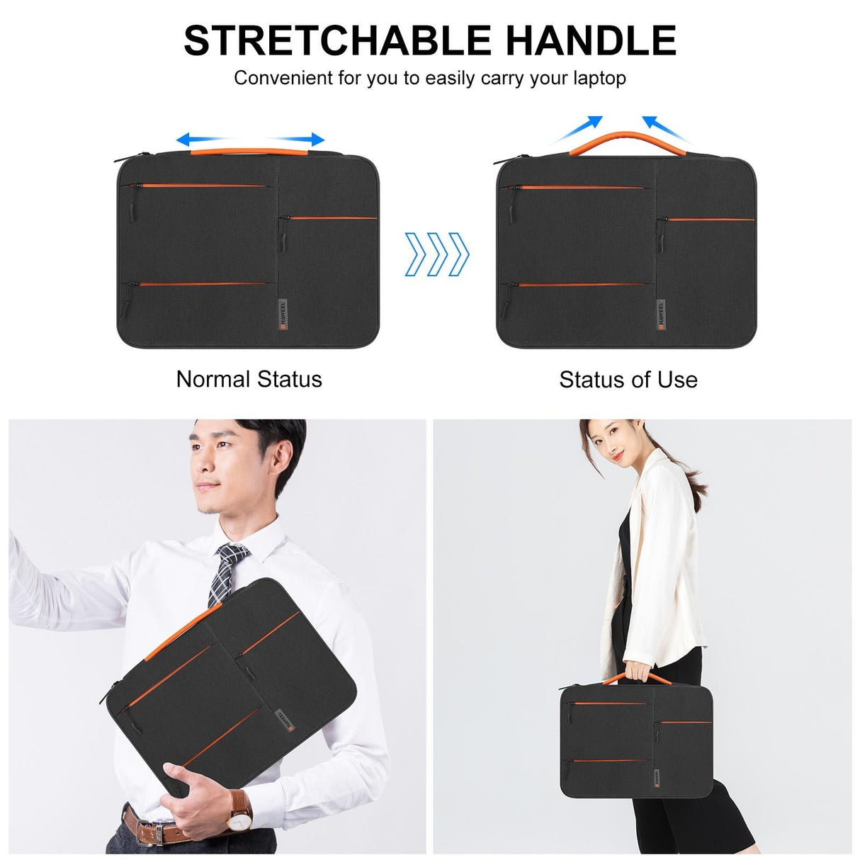 15.0 Laptop Sleeve Case for Macbook Samsung Thinkpad Sony Dell Alienware Chuwi Asus Hp - Zipper Briefcase Handbag 15.0-16.0 Laptops - Grey