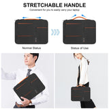 15.0 Laptop Sleeve Case for Macbook Samsung Thinkpad Sony Dell Alienware Chuwi Asus Hp - Zipper Briefcase Handbag 15.0-16.0 Laptops - Grey - Close-Up Angle