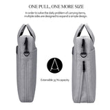 Expandable Laptop Bag - Waterproof Oxford Cloth Detachable Shoulder Strap - Grey - Extra Image