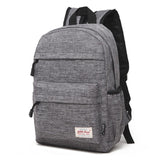Versatile Canvas Laptop Backpack for 13-15 Inch - 36x25x10cm - Grey