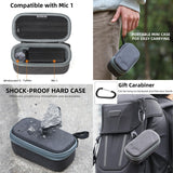 Mini Carrying Case for Dji Mic 2 Wireless Microphone - Storage Bag - Top-Down View