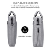 Expandable Laptop Bag - Waterproof Oxford Cloth Detachable Shoulder Strap - Grey - Extra Image