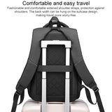 Multifunctional Oxford Laptop Backpack - Cxs-622 - Grey - Rear View