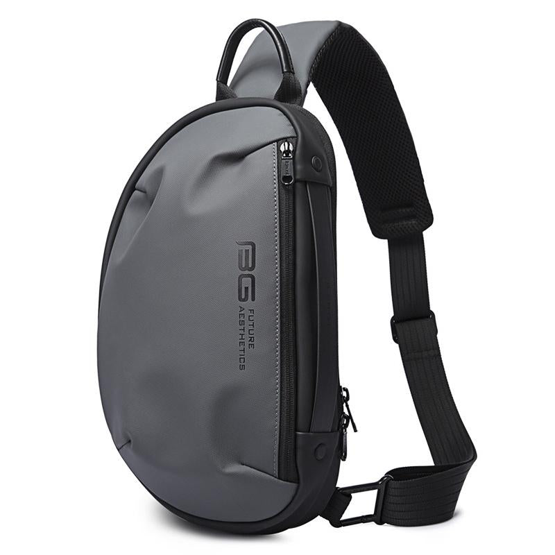 Waterproof Men Crossbody Chest Bag Usb Port 34 X 19 X 6Cm - Grey