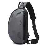 Waterproof Men Crossbody Chest Bag Usb Port 34 X 19 X 6Cm - Grey