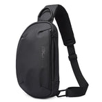 Waterproof Men Crossbody Chest Bag Usb Port 34 X 19 X 6Cm - Grey