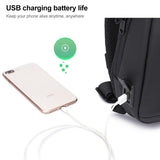 Waterproof Men Crossbody Chest Bag Usb Port 34 X 19 X 6Cm - Grey - Close-Up Angle